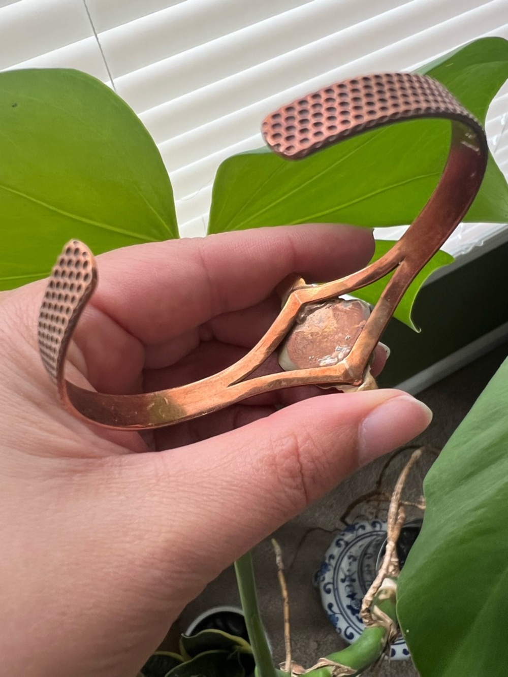 Copper Turquoise Cuff - Picture 4 of 4